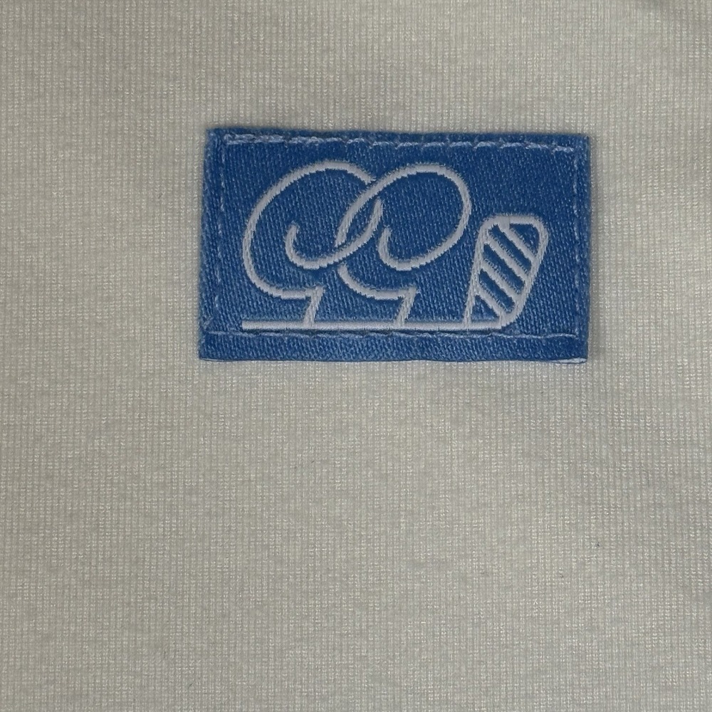 Good Good 1/4 Zip Golf Club Long Sleeved Blue Cream Logo Stretch Mens XXL 2XL - Picture 5 of 11